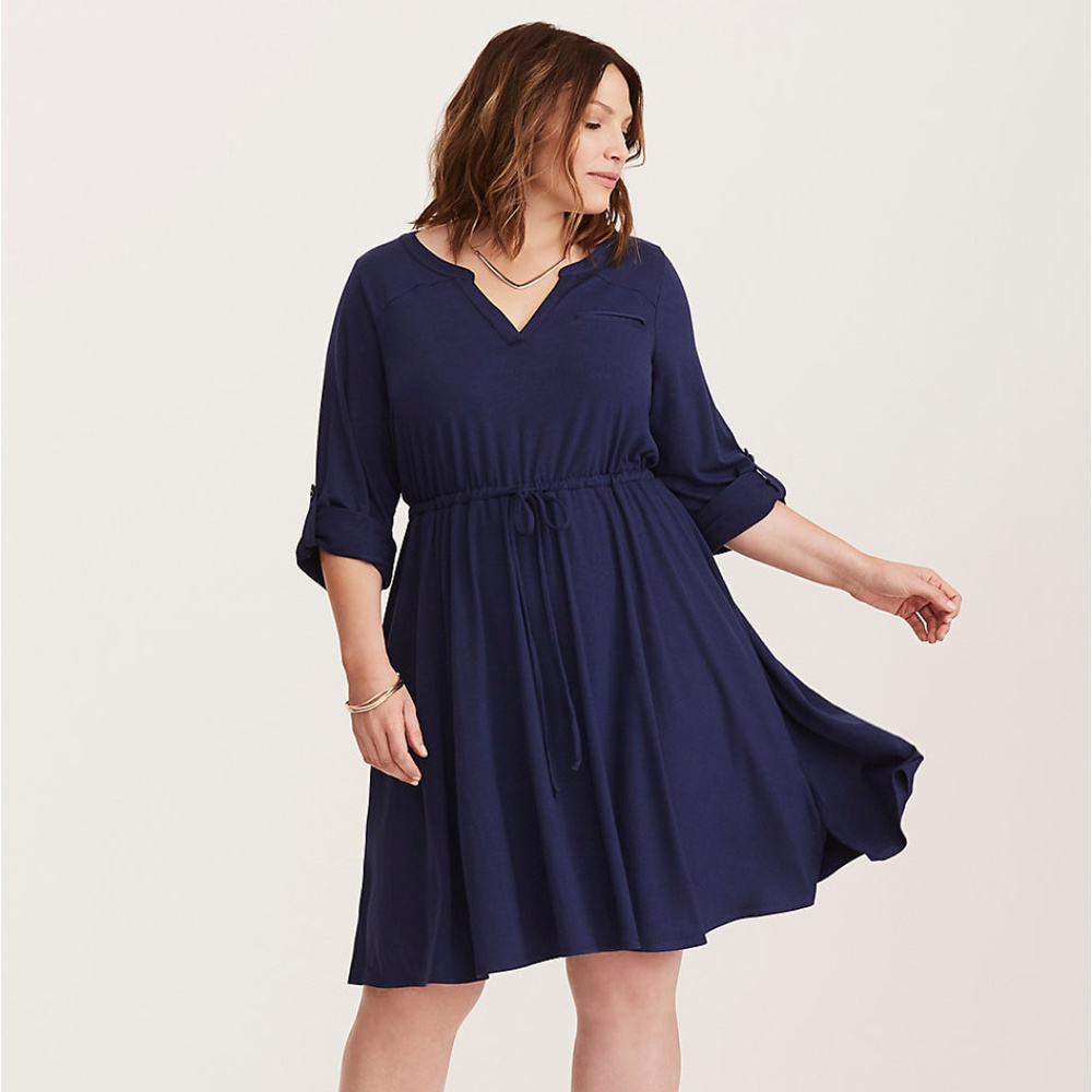 Torrid Open Back Tie Waist Jersey Dress, NWT